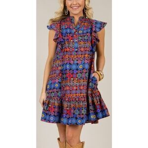 PINCH Floral Pintuck Mini Dress Sz. L